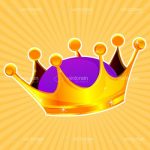 Illustrated Gold and Purple Crown